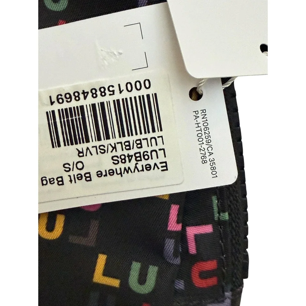 Lululemon Everywhere Belt Bag 1L Multicolor Logo Print Black LU9B48S NWT